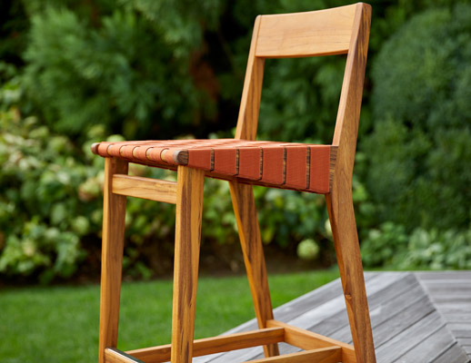 outdoor seating bar stool Jens Risom dining
