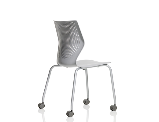 MultiGeneration by Knoll grey Stacking Chair