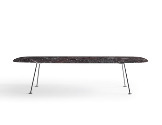 grasshopper high table piero lissoni dining table meeting table rosso rubino marble