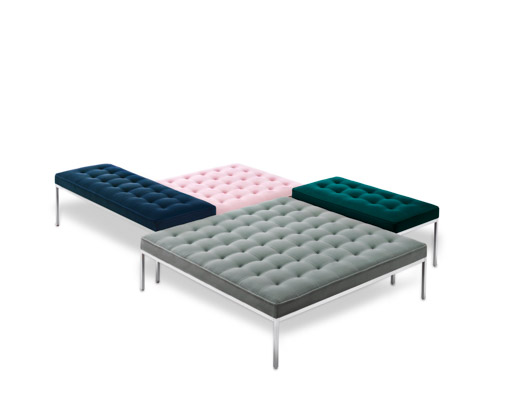 Florence Knoll relaxed square bench