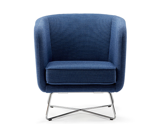 Rockwell Unscripted petite club chair wire base lounge chair seating